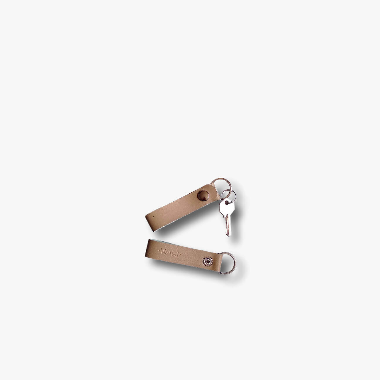 LLAVERO beige, artesanal hecho de cuero de alta calidad. Personalización con nombre o inicial.